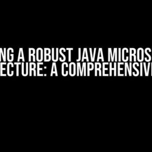 Building a Robust Java Microservice Architecture: A Comprehensive Guide