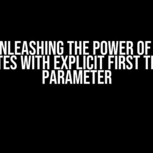 C++17: Unleashing the Power of Variadic Templates with Explicit First Template Parameter